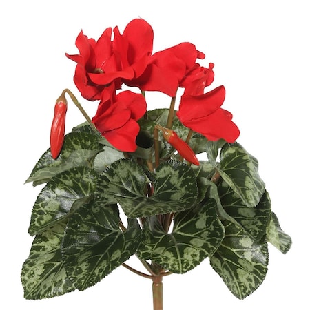 Dare2Decor Red Cyclamen X8 Floral Bush 11 in. DA701200
